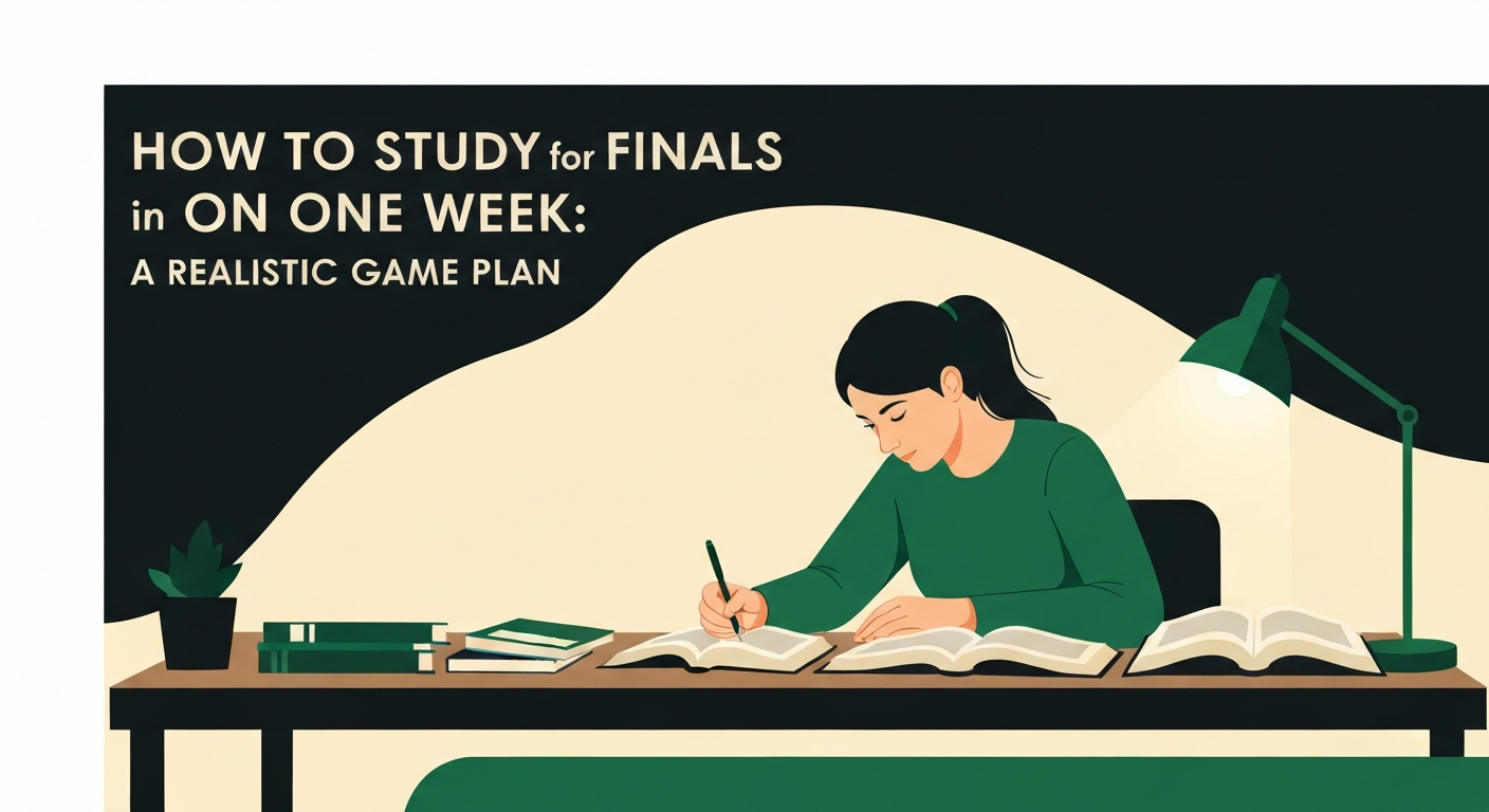How to Study for Finals in One Week: A Realistic Game Plan
