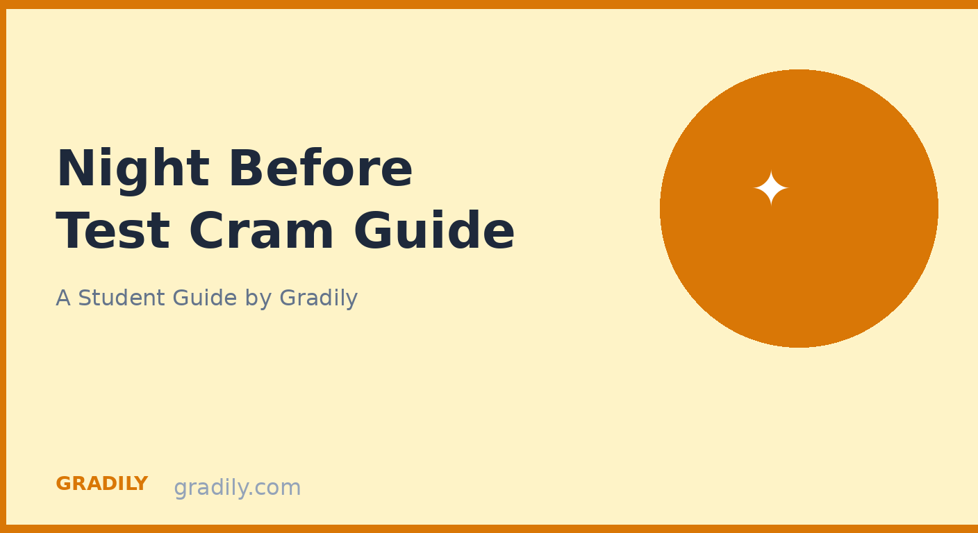 How to Study the Night Before a Test (Emergency Cram Guide)