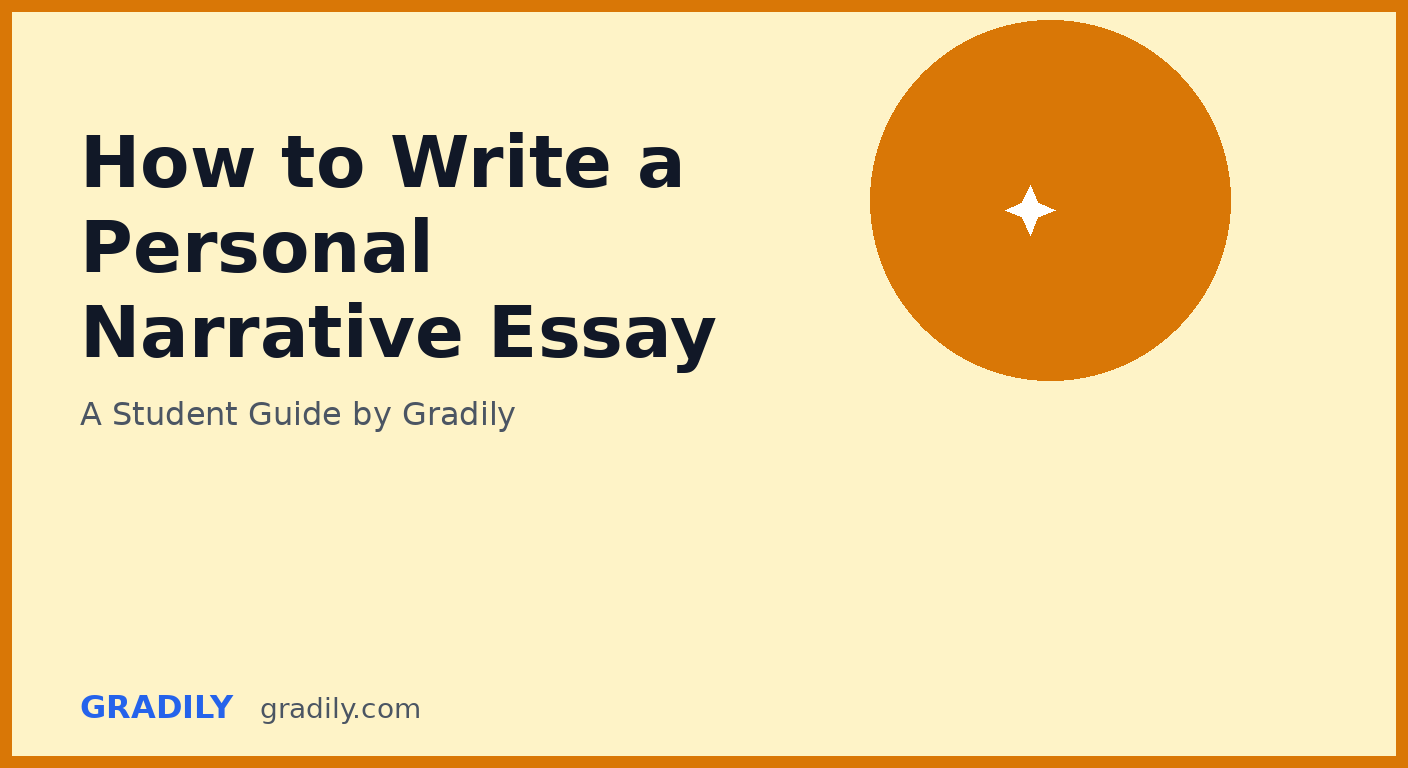 How to Write a Personal Narrative Essay for School