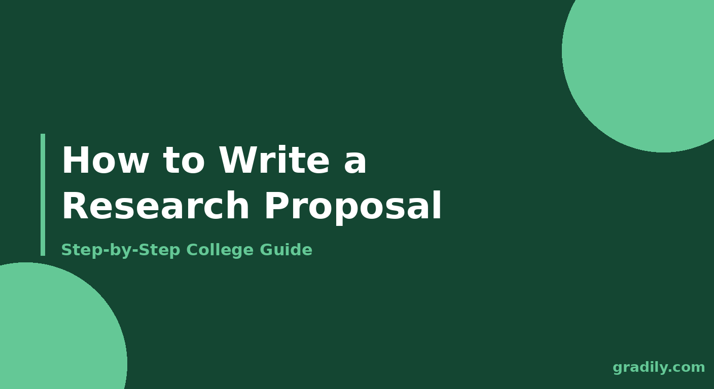 How to Write a Research Proposal for College