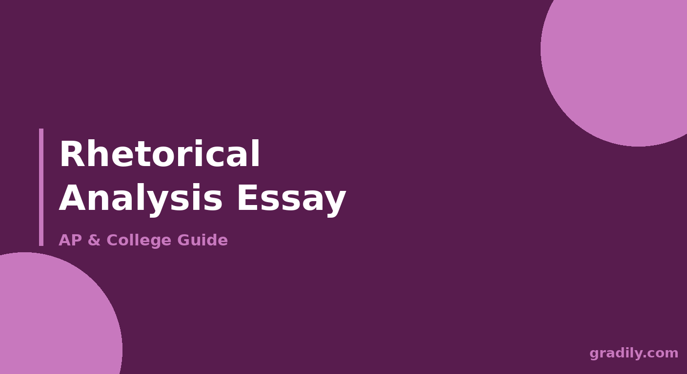How to Write a Rhetorical Analysis Essay (AP and College)